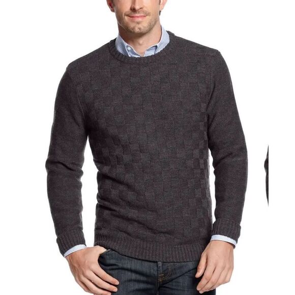 Geoffrey Beene Charcoal Sweater - L - Picture 1 of 8